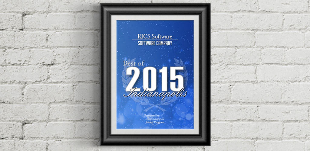 RICS Software Receives 2015 Best of Indianapolis Award!