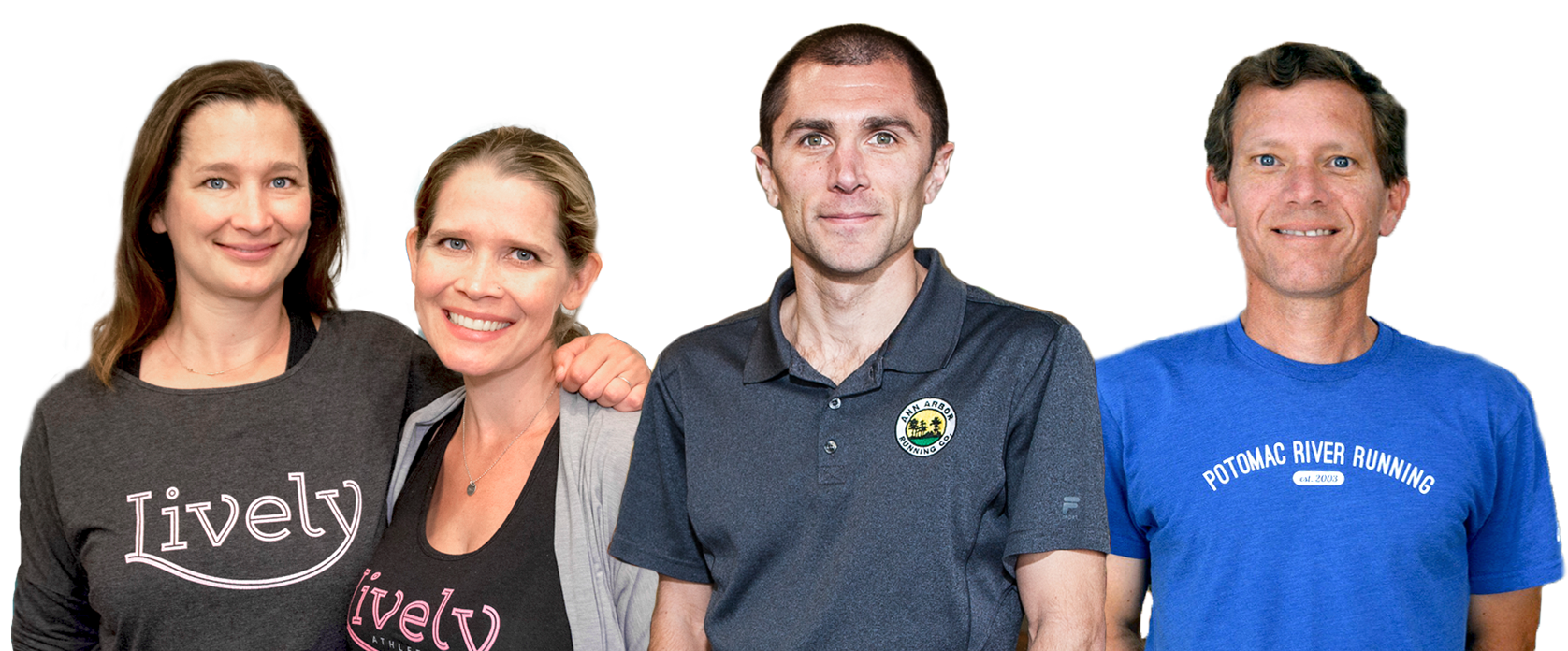 RICS-Retailers-Client-Testimonials RICS Retailers headshots - Kate Marlin and Anna Pizzala from Lively Athletics (Left), Nick from Ann Arbor Running (Center ) and Ray Pugsley from Potamic River Running (Right)