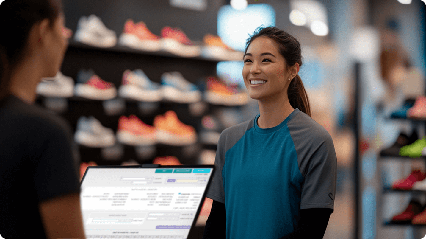 women at store