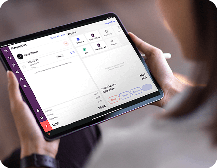 tablet with rics software open