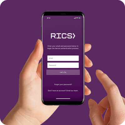 smartphone showing off the mobile app